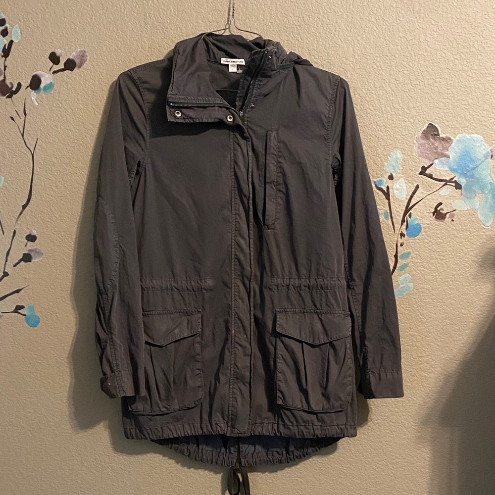 James perse, lightweight, anorak utility jacket in slate S - Picture 2 of 9